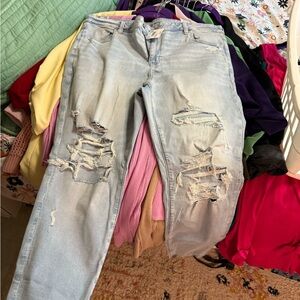 Distressed Light Blue Women's Jeans